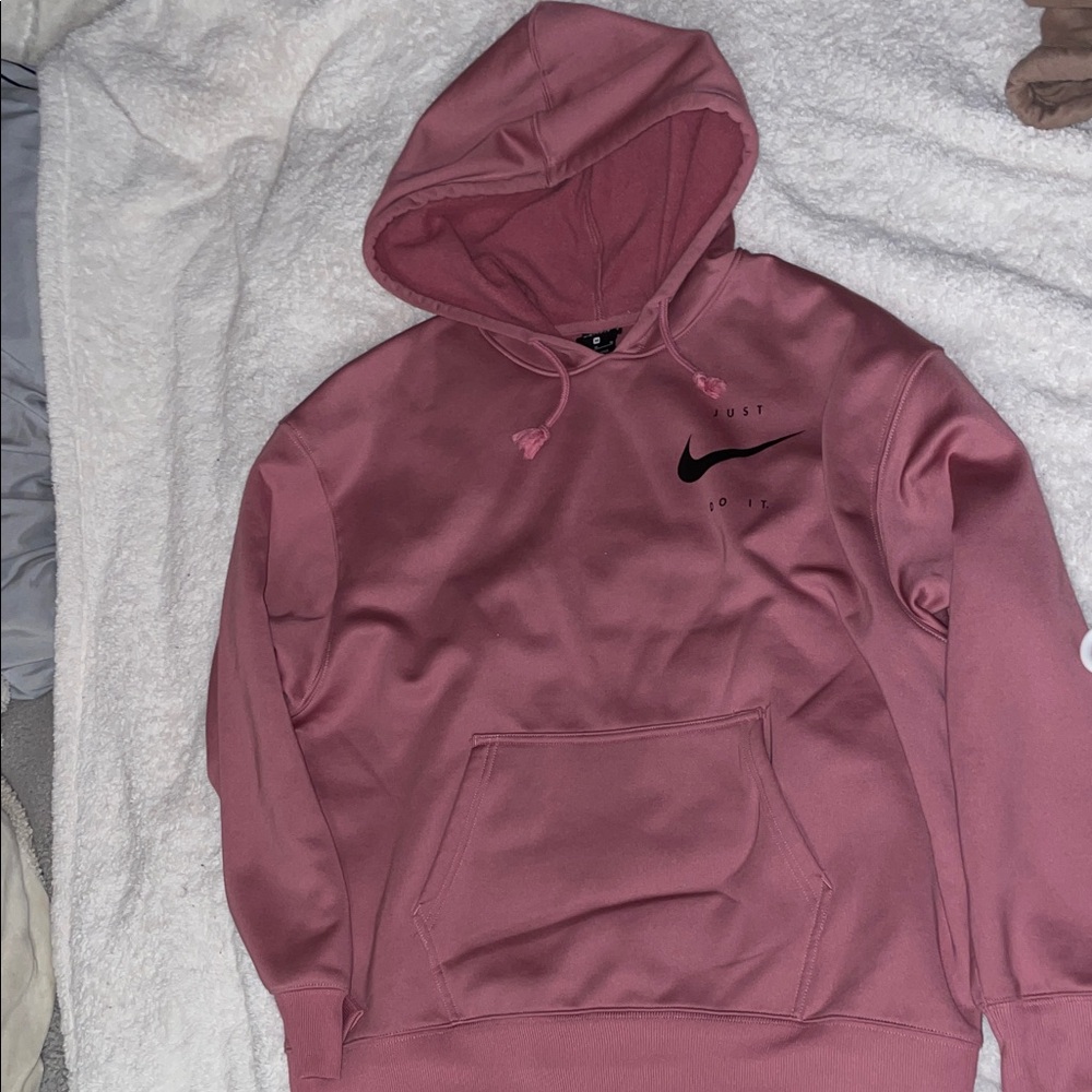 Nike Dusty Rose Hoodie with Black Logo